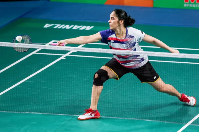 india saina nehwal during womens singles against wang zhiyi of china at badminton asia championships